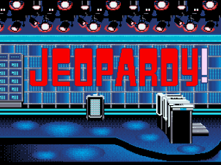 Jeopardy title screen for Super Nintendo